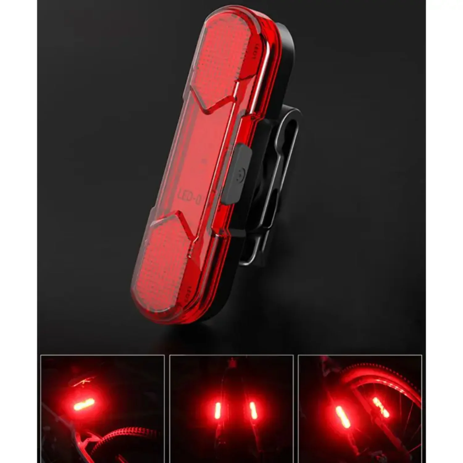 

[ "Powerful High Brightness USB Rechargeable Bike Rear Light for Outdoor Night Riding Cycling", "High Brightness Powerful USB Re