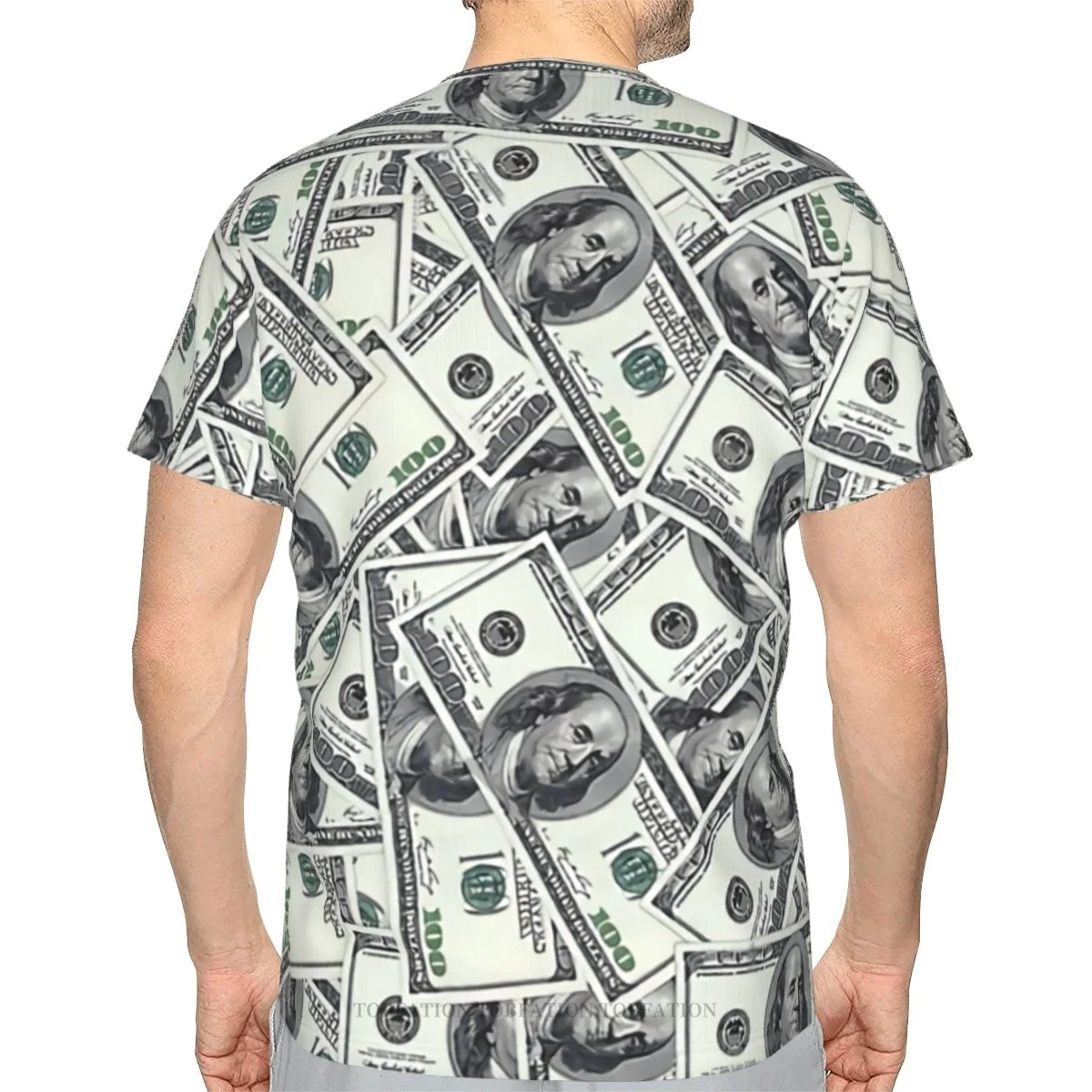 Giant Money Background 100 Dollar Bills 3D Print Polyester T-shirt Men Women Gym Short Sleeve TShirt Streetwear Oversized Tops