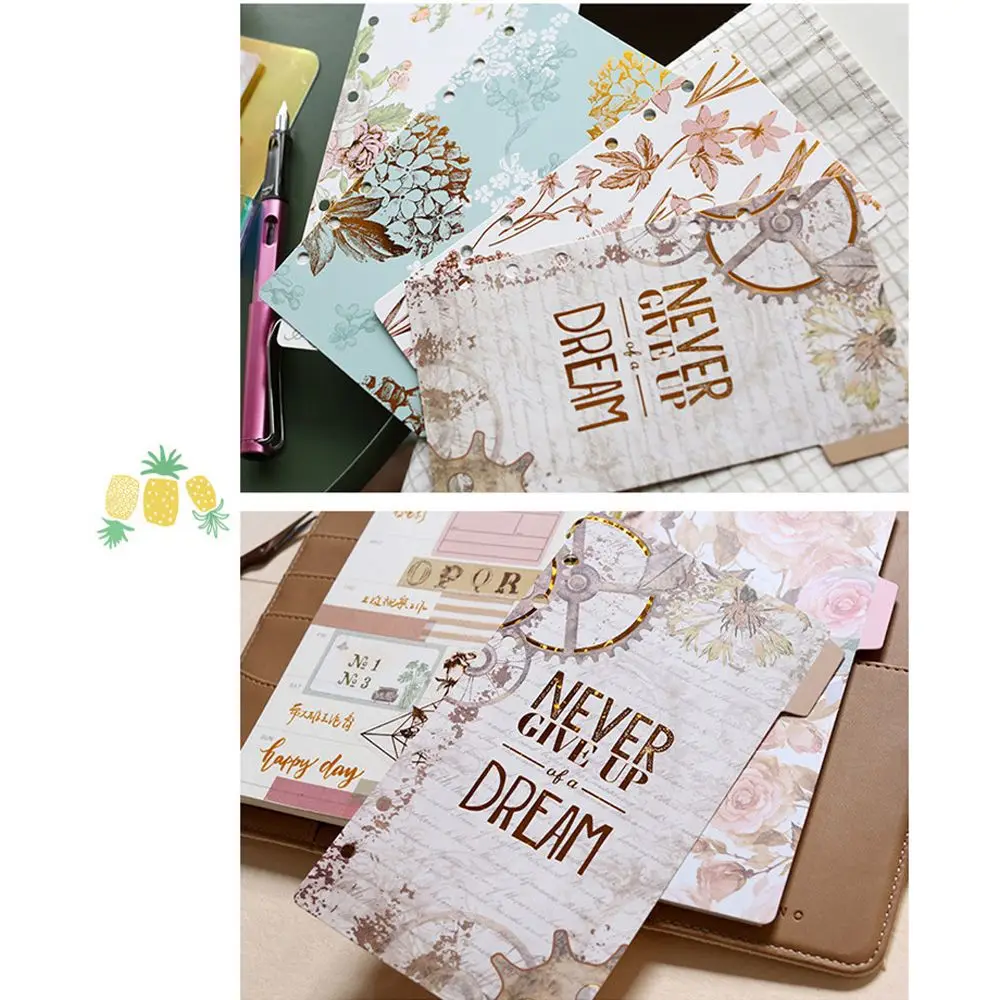 Notebook Binders Category Page Tab Binder Index Page Binder Indexing Cards Binder Index Dividers Loose Leaf Separator Page