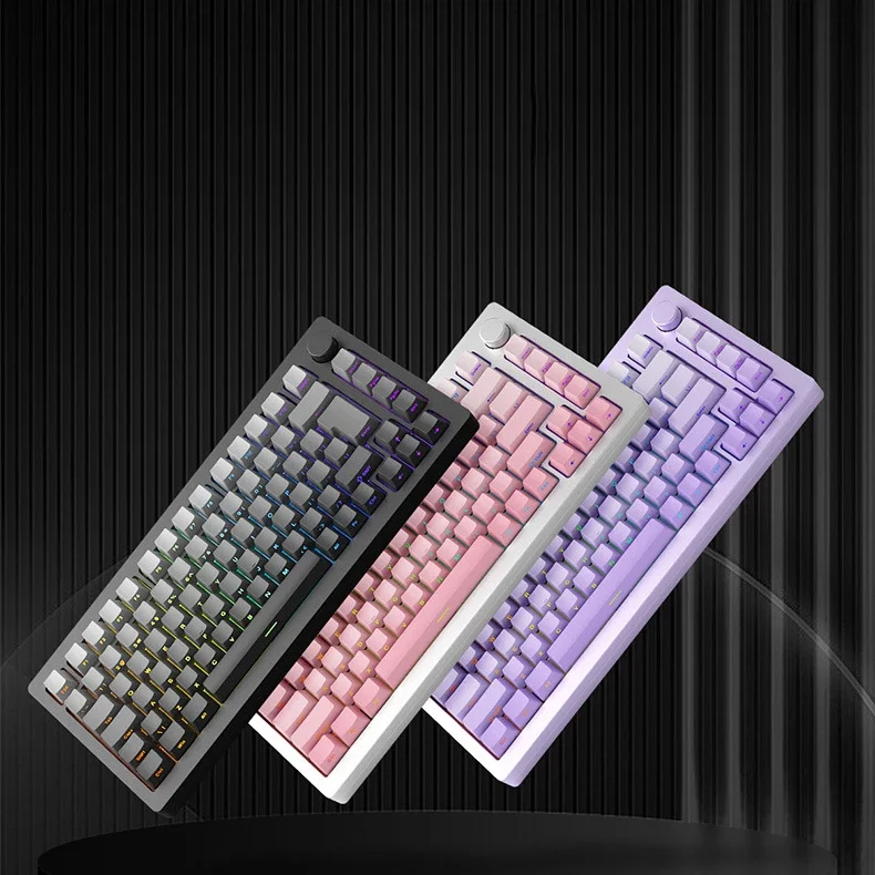 Wired Wireless 2.4G  RGB Hot-Swap Aluminum Gasket-Mount Mechanical Keyboard