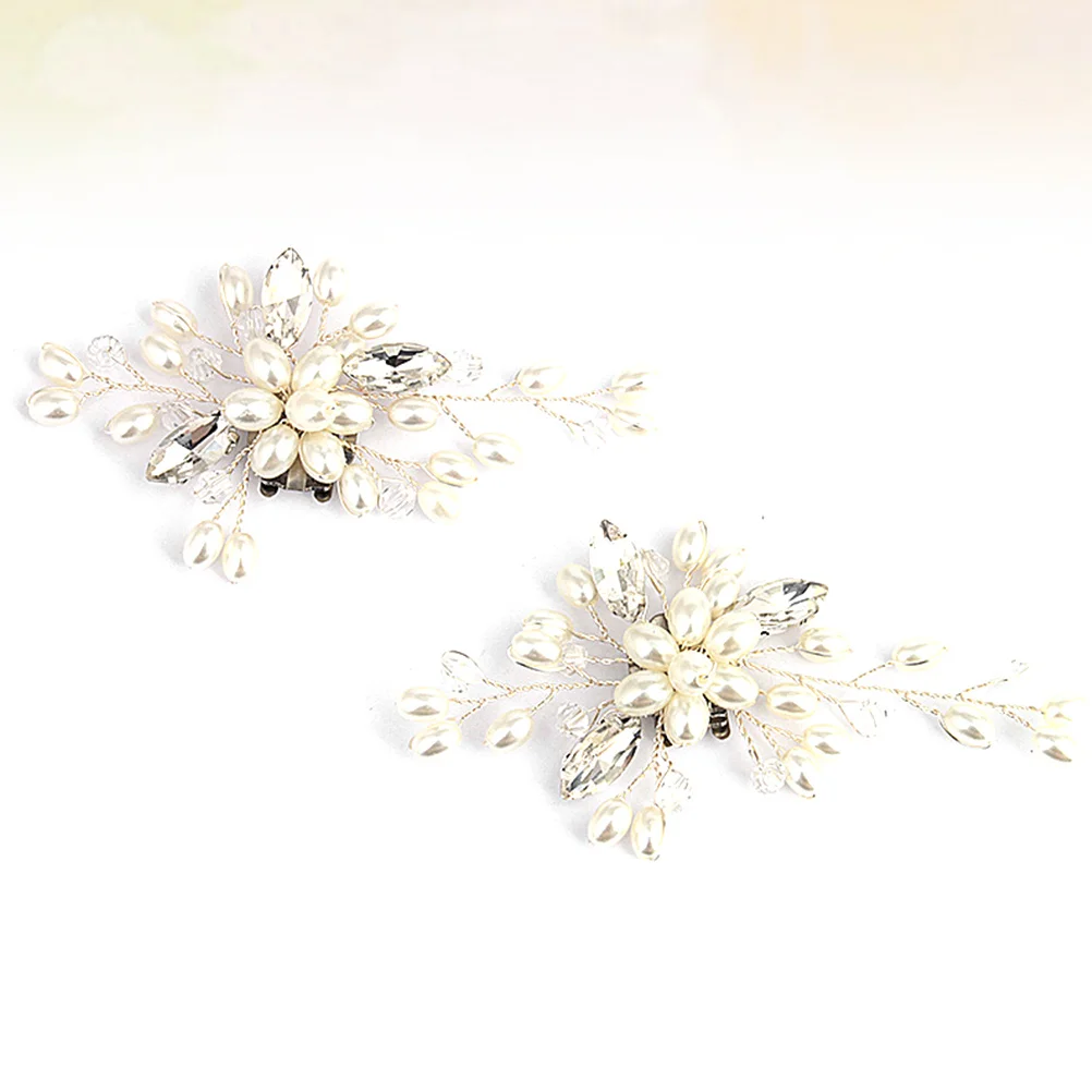 

1 Pair Pearl Crystal Buckles Women Shoe Clip For Wedding Banquet Flat Sandal Boot Decorative Accessory Shoe Buckle