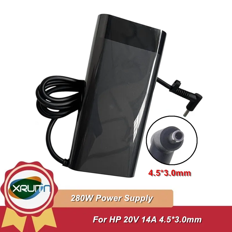 

Replacement 20V 14A 280W AC Adapter Charger For HP OMEN Laptop Power Supply M94073-001 M94073-002 M95376-001 TPN-CA26 TPN-LA27