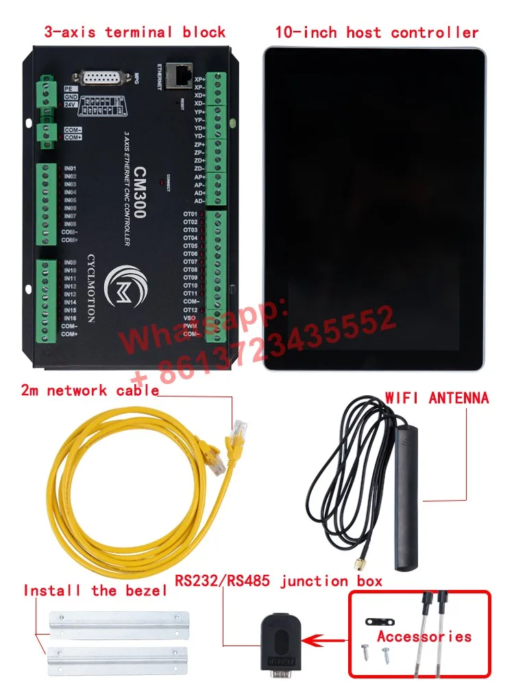 Cyclmotion CM400 SECCOPIA CM600 3/4/6 Achsen G-Code Android Offline-System 10-Zoll-Touchscreen USB Edge Finding Vertical Ball Kit