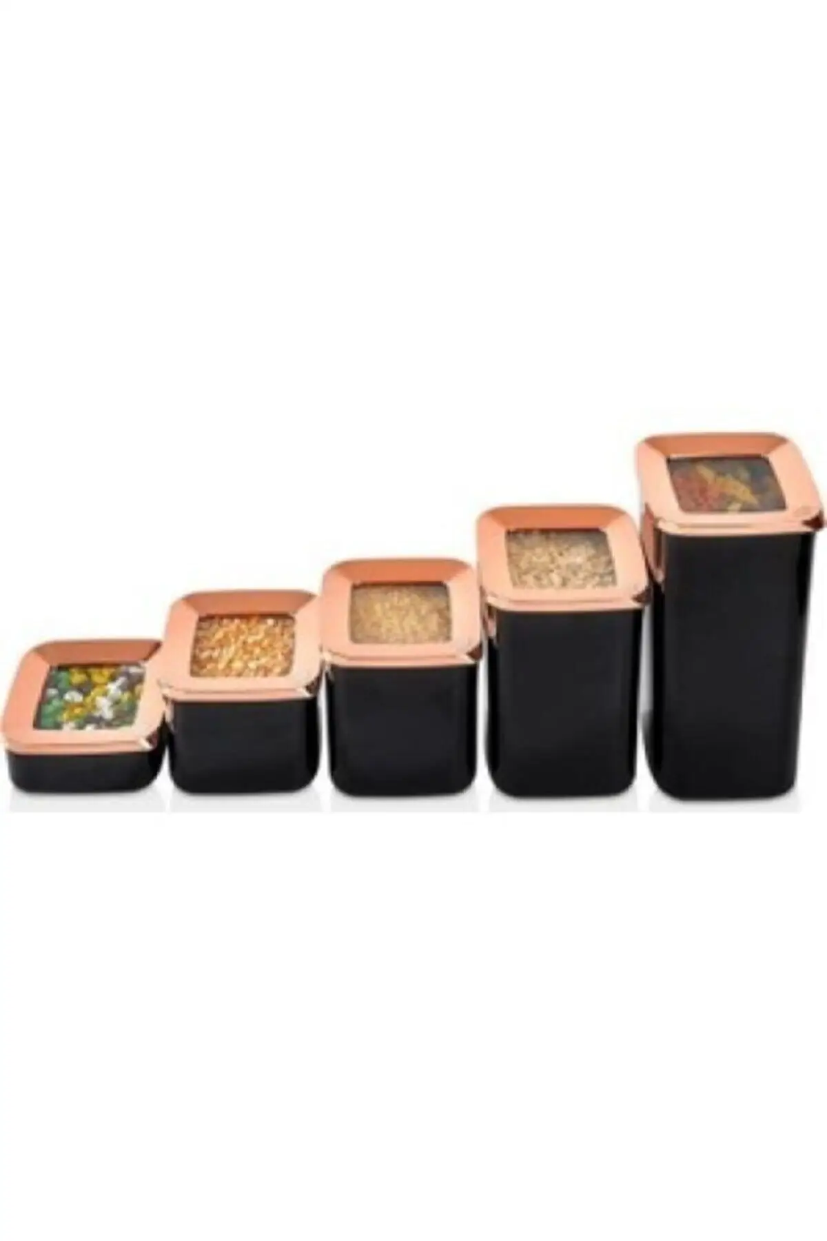 DOLBOVI black copper 4 Set 20 pieces storage jars