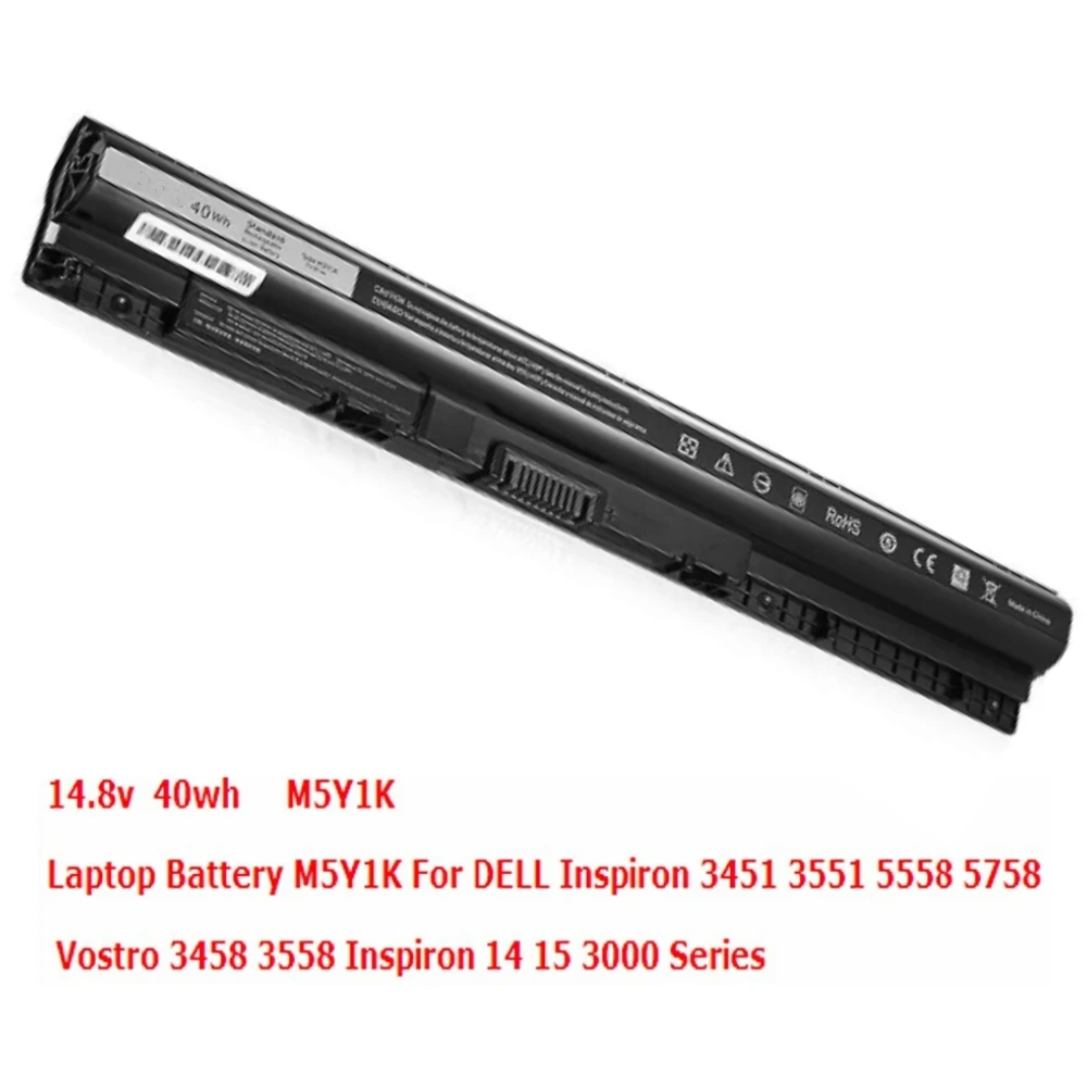 NEW M5Y1K Laptop Battery Compatible For Dell Inspiron 14 15 3000 3451 3551 5558 5758 Vostro 3458 3558 Series Notebook 14.8V 40WH