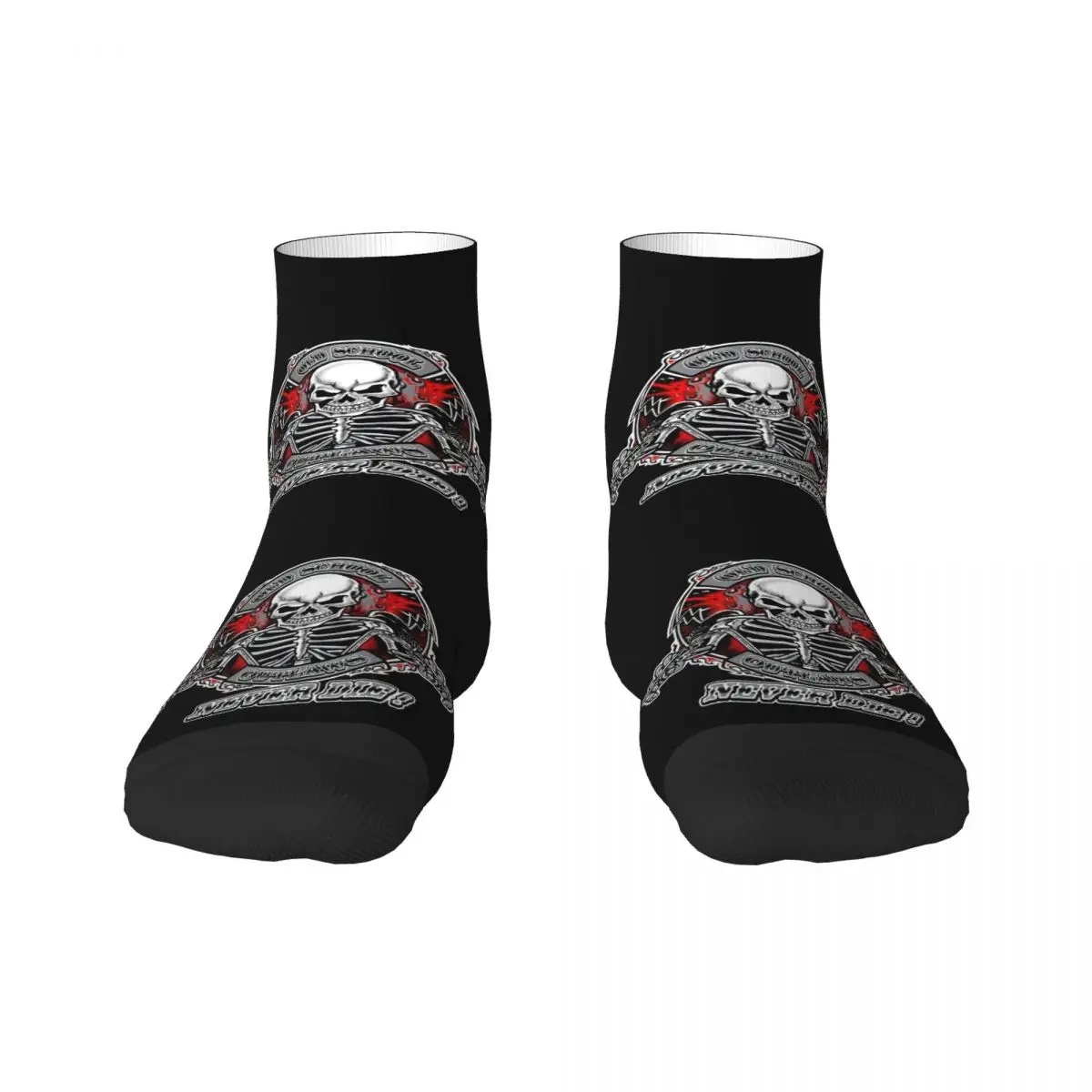 Novelty Men's Rockabilly Rock Biker Motorcycle Skull Dress Socks Unisex Warm Breathbale 3D Printing Crew Socks