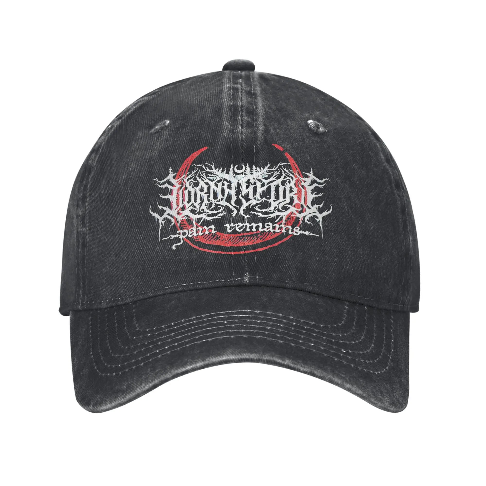 

Vintage Lorna Shore Deathcore Band Baseball Caps Men Women Distressed Denim Washed Headwear Music Outdoor Unstructured Soft Hat