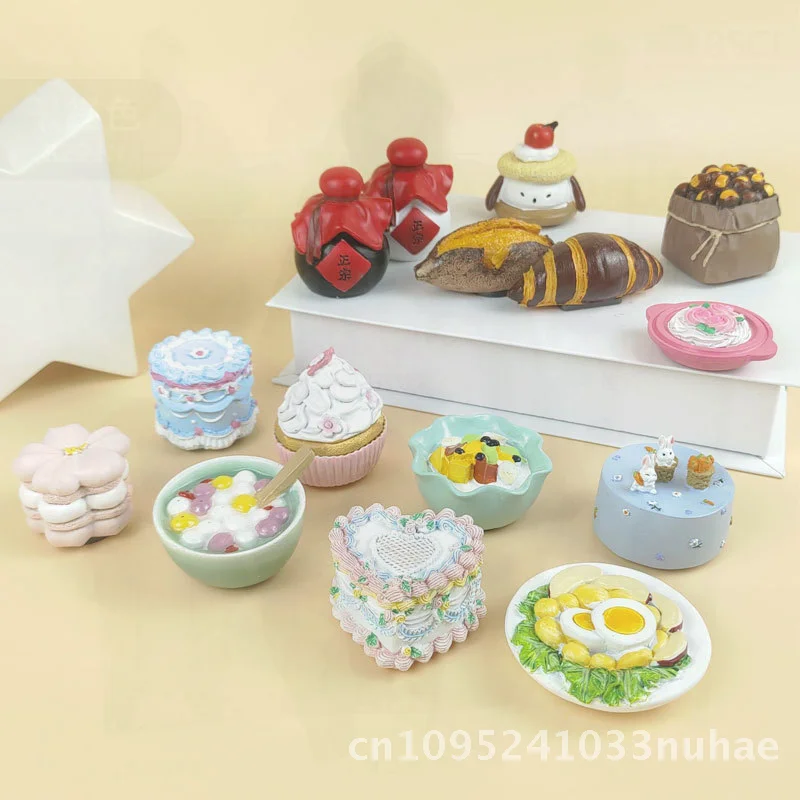 

Internet Celebrity Large Food Toy Resin Refrigerator Magnet Cute Simulation Cake Dessert Home Decoration Sticker Adorable
