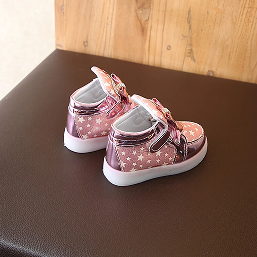 

Adorable LED Pink 23 Stylish Girl Shoes Breathable Material Luminous Design Casual Lightweight Durable Gift