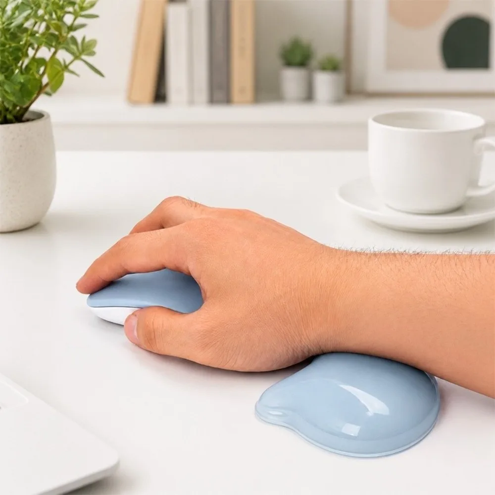 Soft Silicone Mouse Wrist Rest Transparent Base Anti Slip Silicone Wrist Support Hand Pillow Cushion Non Slip Wrist Pad Home Use