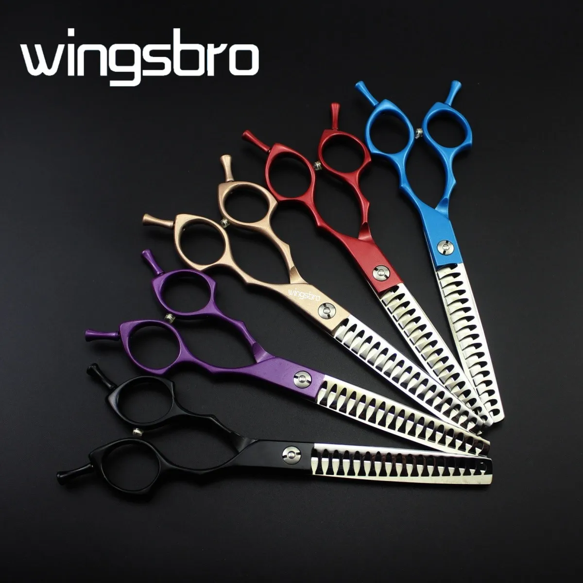 7Inch Professional Dog Grooming Thinning Scissor, pet grooming Scissors v-shape Scissor colorful thinning cut macaron color cut