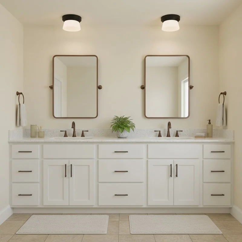 

7-inch Black LED Flush Mount Light
