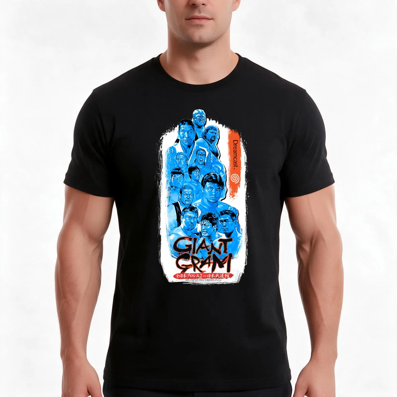 GIANT GRAM All Japan Pro Wrestling Dreamcast GLORY T-Shirt Summer Casual Cotton Tee Oversized Streetwear Tops 100% Cotton