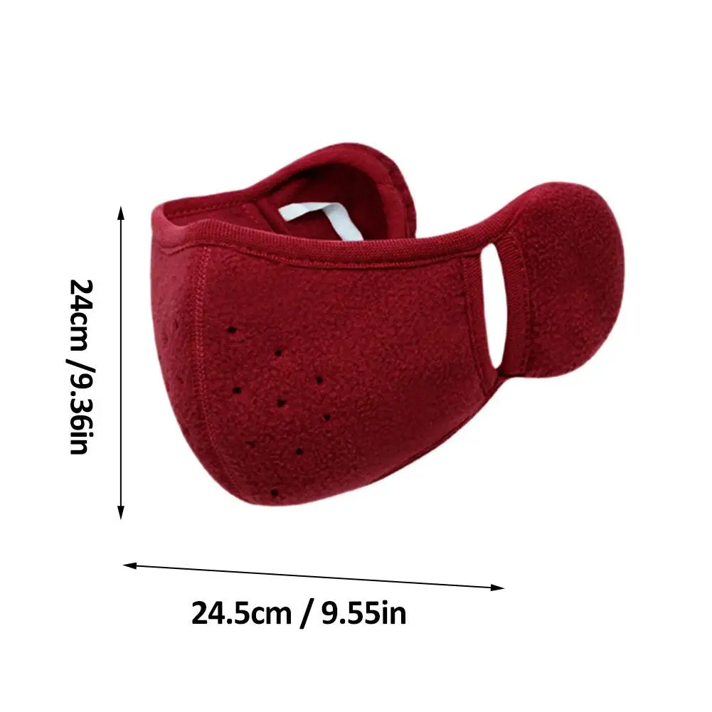 Winter-Fleece-Ohrenschützer mit winddichter Mundschutz, Unisex, warmer Ohrenwärmer, atmungsaktive Gesichtsmaske für Outdoor-Aktivitäten – Detail 14