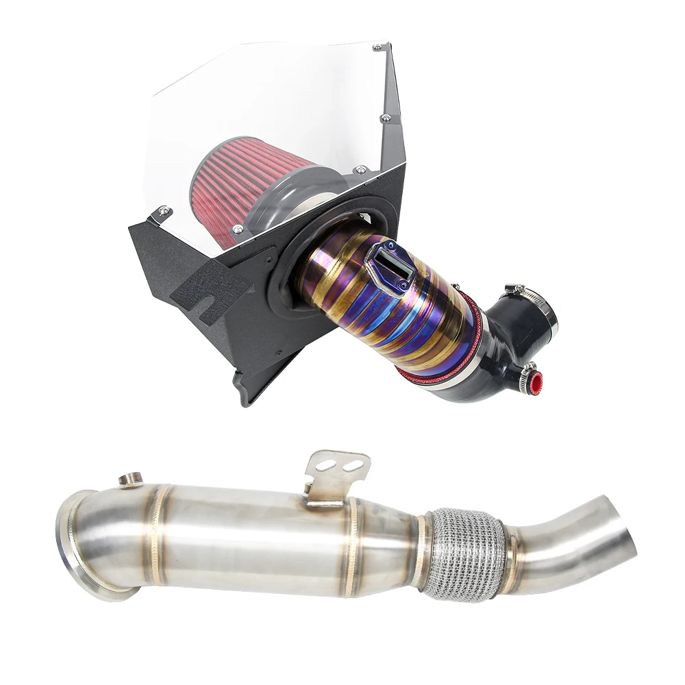 KYOSTAR For Toyota Supra A90 A91 V2 BMW Z4 B58 3.0L 4'' Titanium Cold Air Intake And Race Downpipe System