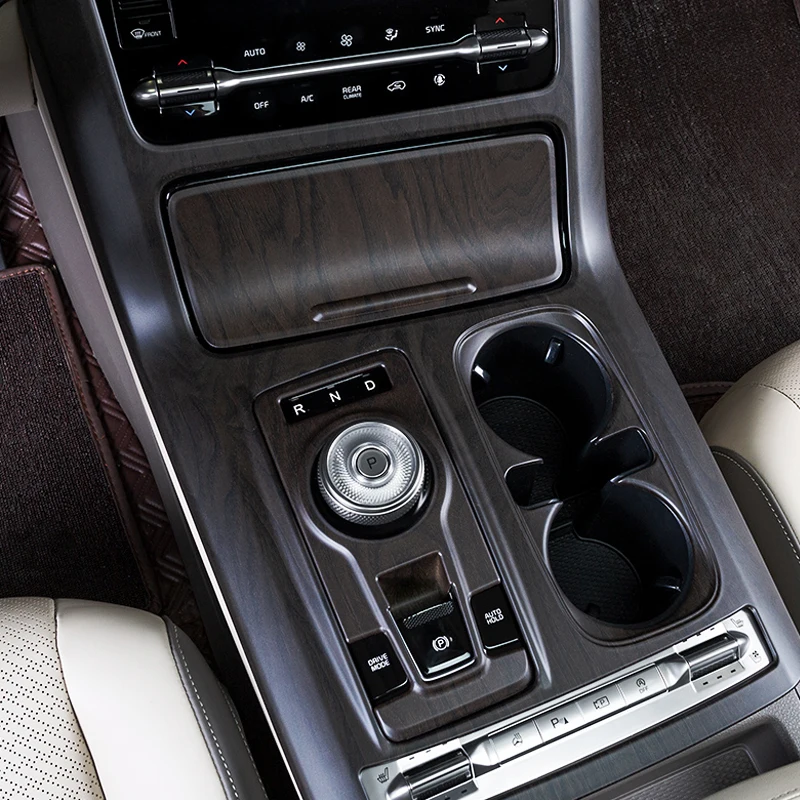 สำหรับ Kia Carnival KA4 2020 2021 2022 2023 ABS พีชไม้ที่นั่งด้านหลังคอนโซลผู้ถือแผงท่อเครื่องปรับอากาศ Outlet Cover trim