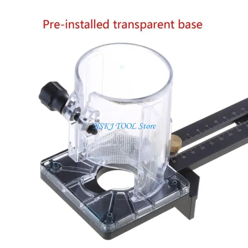 L8RC Compact Router Milling Circle Slotting Base DIY Tools with Scale Fence