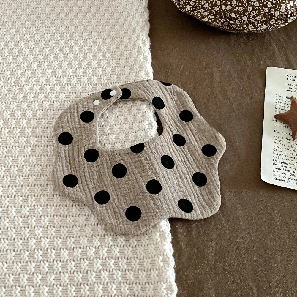 구토 방지 방수 면사 아기 침 턱받이 공주풍 라운드넥 침 수건