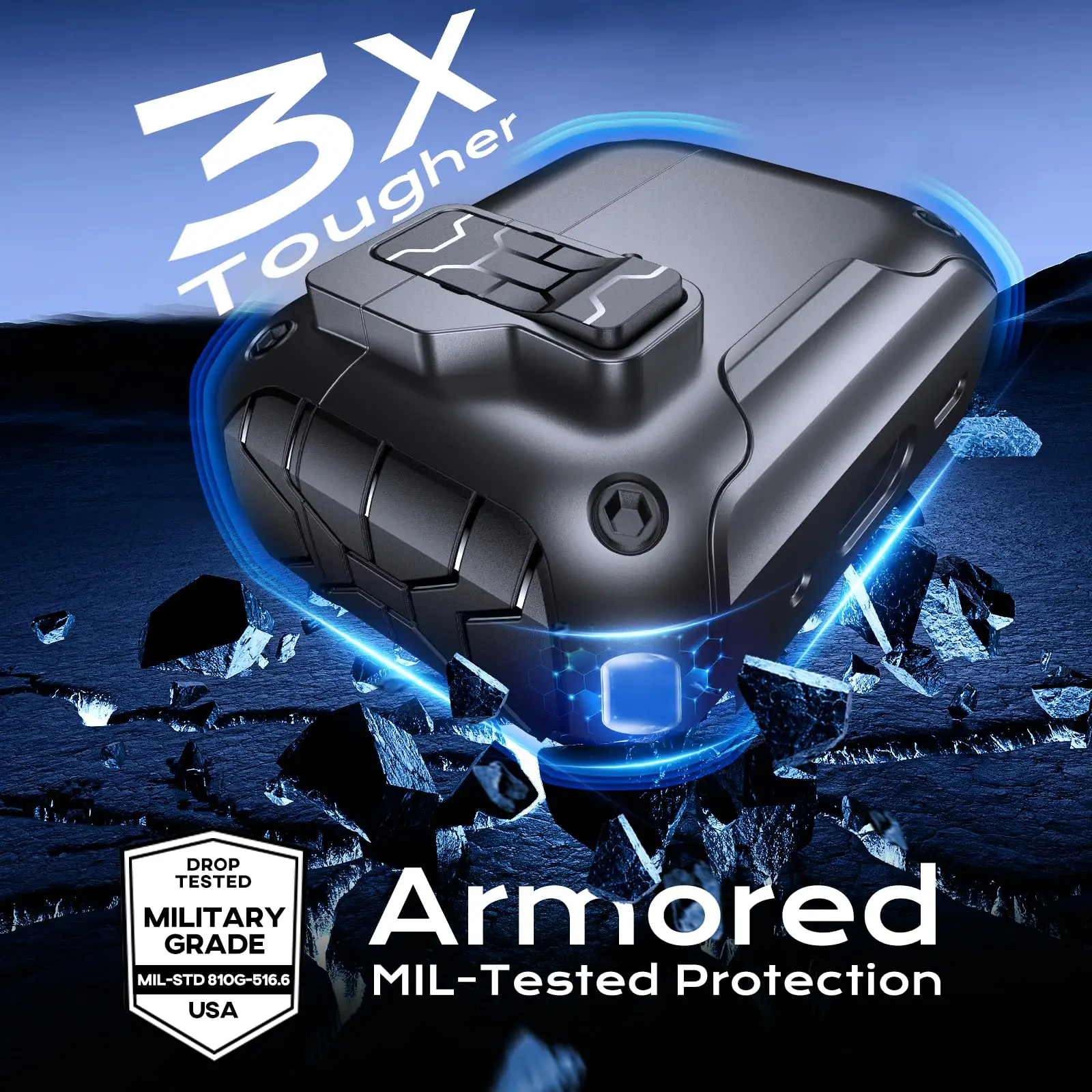 حافظة لهاتف AirPods 4، غطاء حماية مقاوم للسقوط بالكامل، جراب جديد مع تصميم حامل هاتف لأجهزة AirPods Pro الجيل الثاني - أحمر