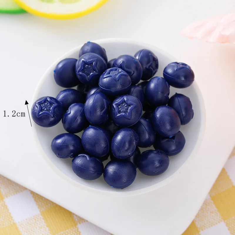 Siliconen Gesimuleerde Bosbessen Levendige Schuim Fruit Modellen Kunstmatige Bessen Decoratie Fotografie Props Voedsel Accessoires 50 stk/partij