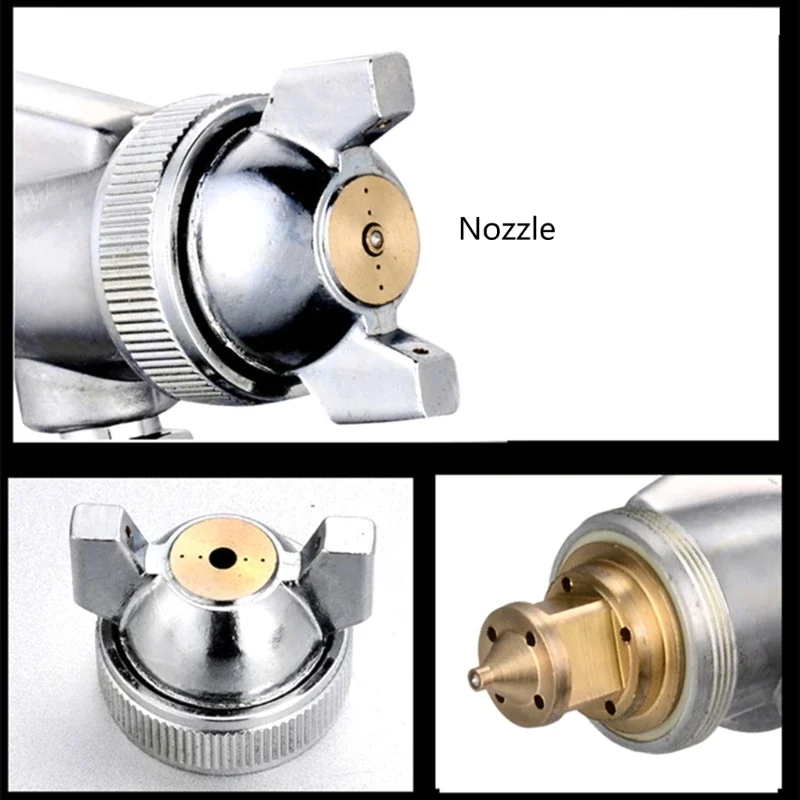 Professional Airbrush Spray Gun 1.5mm Nozzle with Adjustable Pressure, Lightweight Silver Handle for Car/Furniture Refinishing