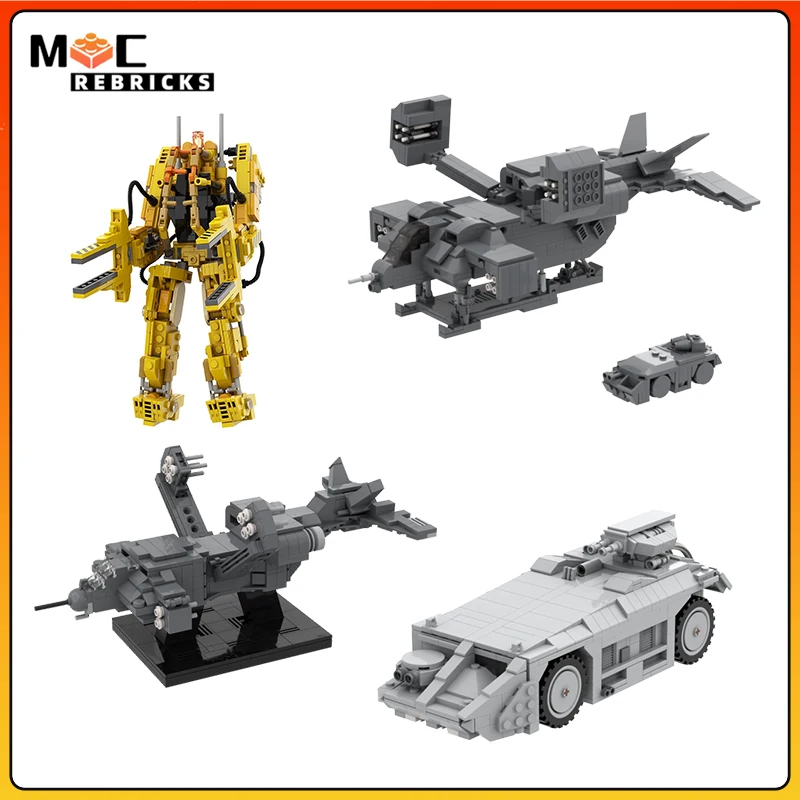 MOC Building Block Micro UD-4L Dropship Landing Type Model P-5000 Powered Work Loader DIY Assembly Collection Kit Bricks Toys