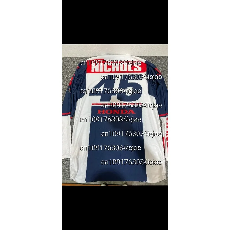 هوندا سريعة الجافة دراجة نارية جيرسي للرجال طويلة الأكمام تنفس ركوب تي شيرت للدراجة الترابية على الطرق الوعرة سباق استخدام دراجة نارية