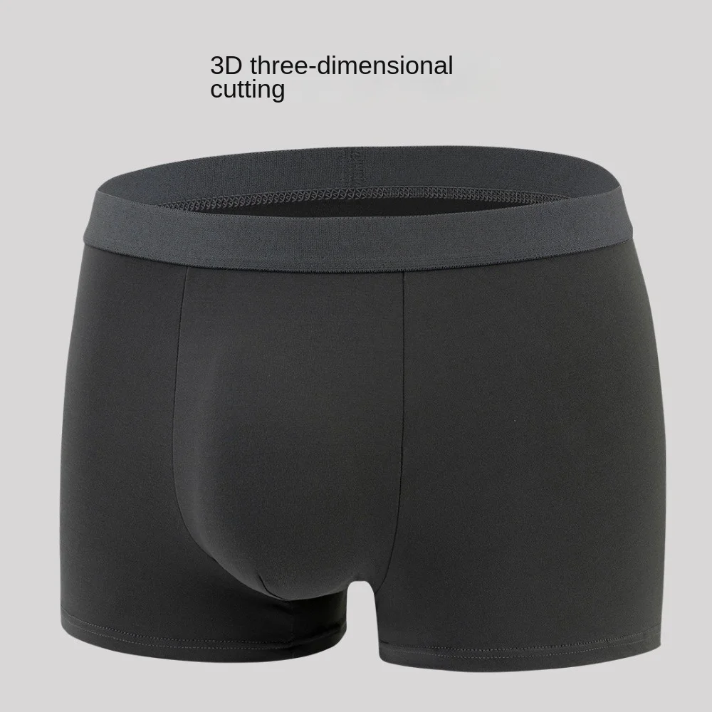 4Pcs 탄성 솔리드 컬러 남자 복서 팬티 플러스 사이즈 XL-4XL 남자 팬티 코튼 가랑이 원활한 반바지 팬티 소년