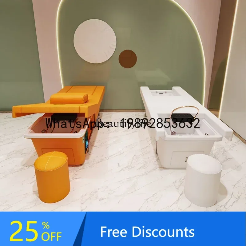 

Кресло для шампуня с постоянной температурой, циркуляция воды, парикмахерская, массаж, фумигация, педикюр