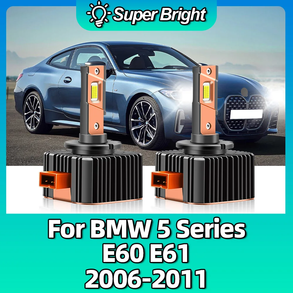 

80000LM LED Headlights D1S 90W Bulbs Car Light Auto Lamps 12V 6000K For BMW 5 Series E60 E61 2006 2007 2008 2009 2010 2011