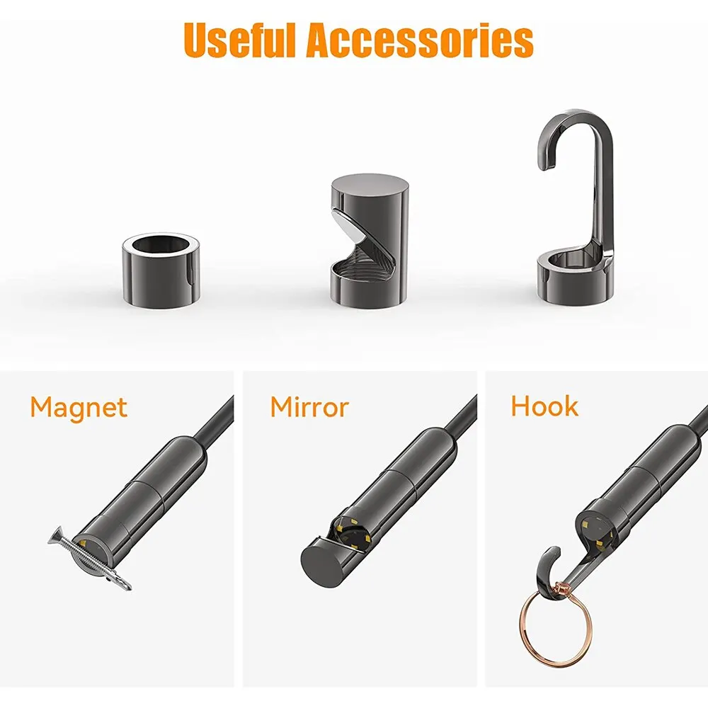 TESLONG 5.0MP 3 in 1 Usb Endoscope Camera 2594x1944P IP67 Auto Focus Hard Wire Industrial Borescope for Android Ios