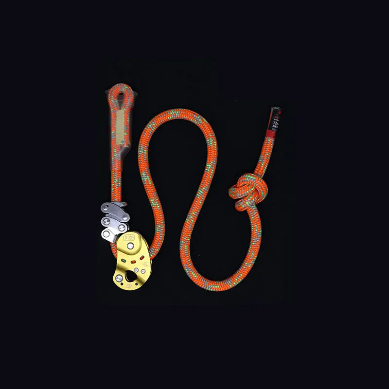 Rope Grab Lift Pulley Safety Rigging Grasp Tool, Outdoor Exploring Rope Climber Rappelling Belay Device