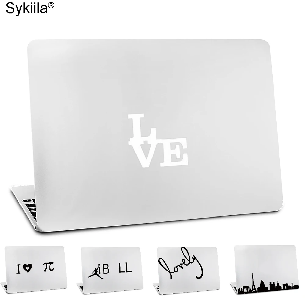 Love Text Silhouette Symbol Decal for Macbook Skin Air 11 13 Pro 13 15 17 Retina for Apple Laptop Keypad Vinyl White Sticker