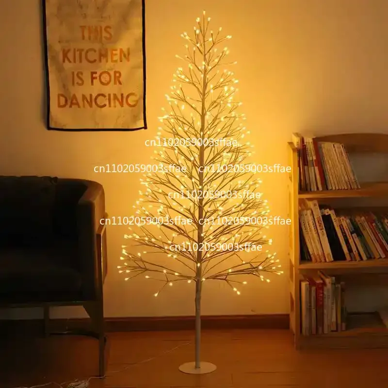 Festive LED Christmas Tree Decorated with Lights for Warm and Cozy Room Ambiance