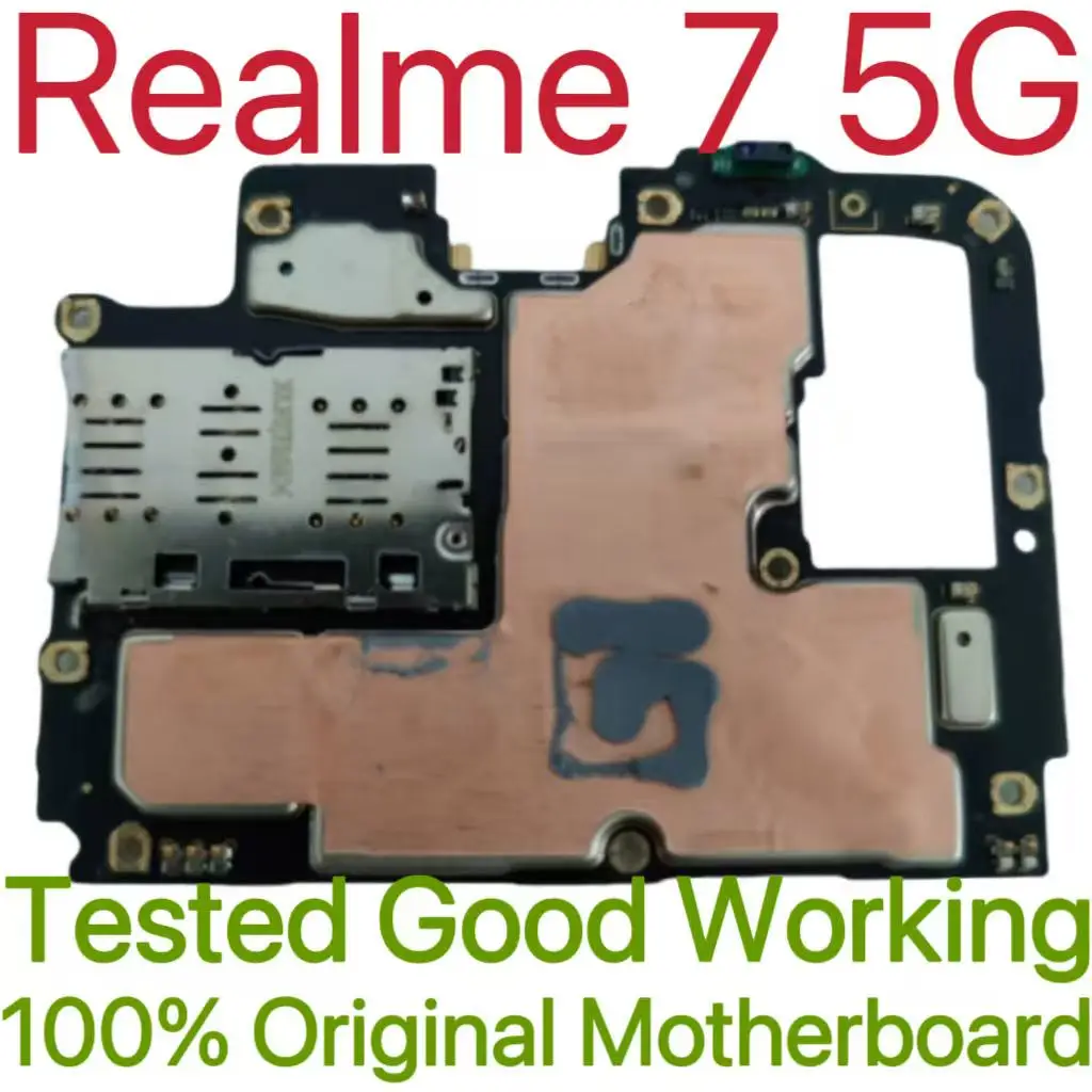 Global Version Original Unlocked Motherboard for Realme 7 5G Tested Circuit Plate Main Logic Board for Realme 7 5G