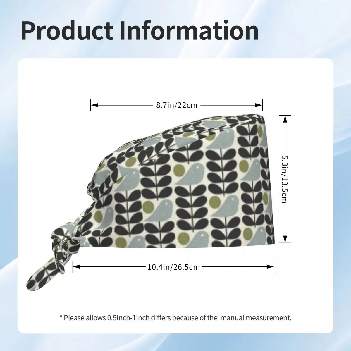 مخصص متعدد الجذعية الطيور تنفس فرك قبعة الجراحية فرك قبعات للجنسين ممرضة قبعة طبية أورلا كيلي الاسكندنافية العمل الدعك قبعة
