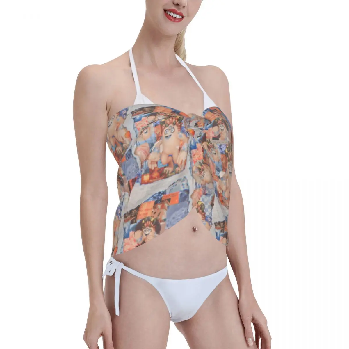 Custom For Swimwear My Singing Monsters Games Women Short Sarongs Beach Wrap Women Beach Bikini Wrap Sarongs Swimsuit Cover up