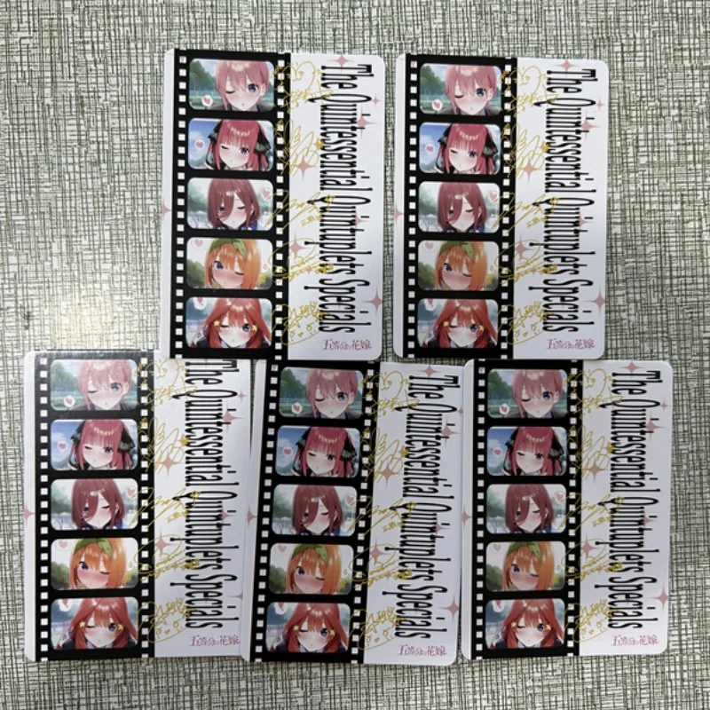 5Pcs/set The Quintessential Quintuplets Acg Girls Card Selfie Series Color Flash Anime Game Characters Collection Card