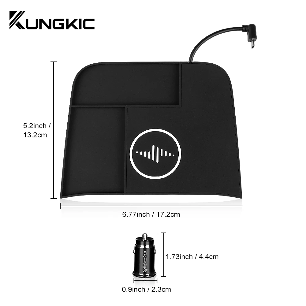 KUNGKIC Mobile Phone Fast Charging 15W Car Wireless Holder Charger Board for Chevrolet Equinox 2018 2019 2020 2021 2022 2023