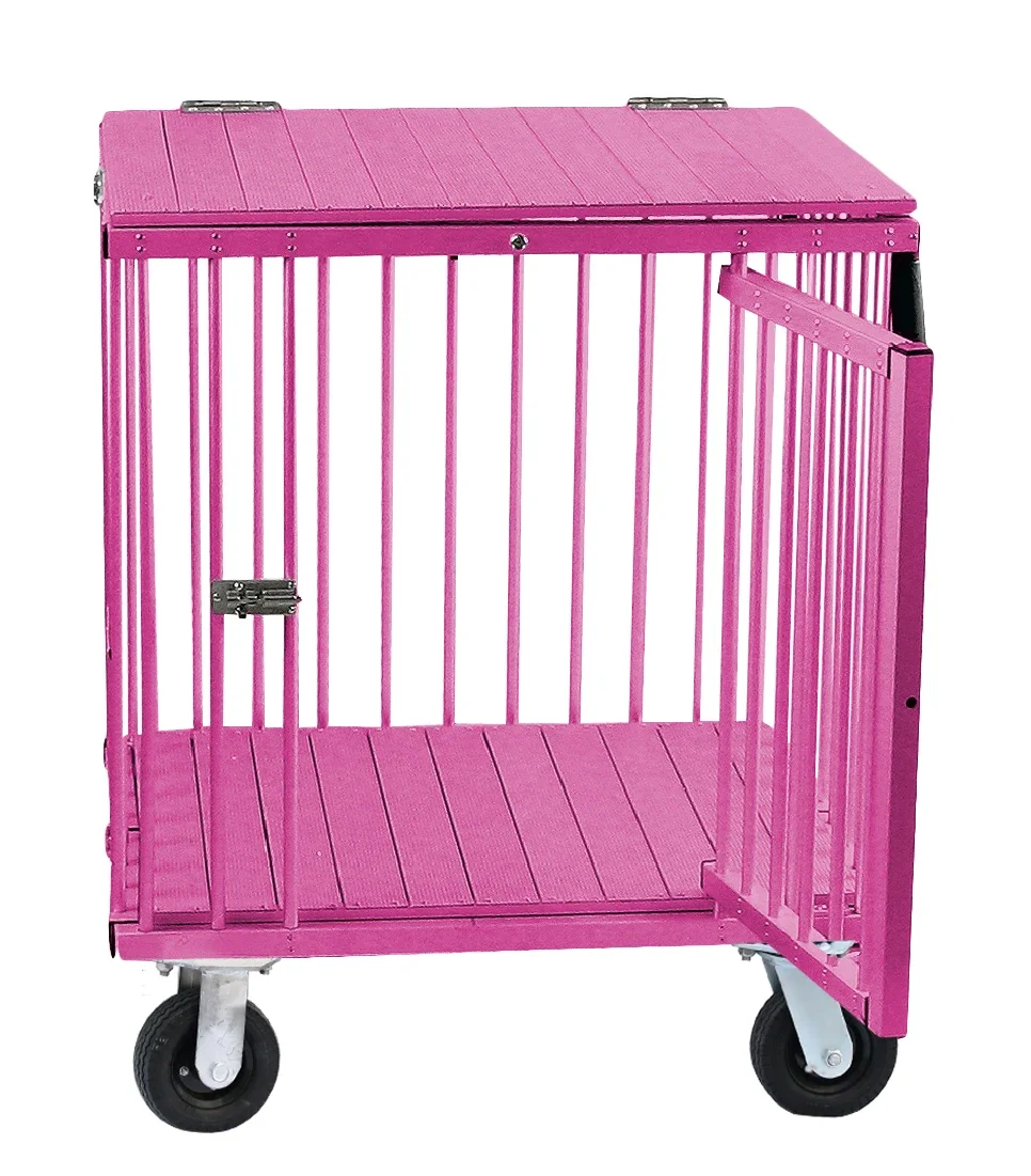 Dog Show Aluminum Portable Trolley pet trolley Air Wheel, Aluminum Board, One Door Multi-color design pet outdoor display cart