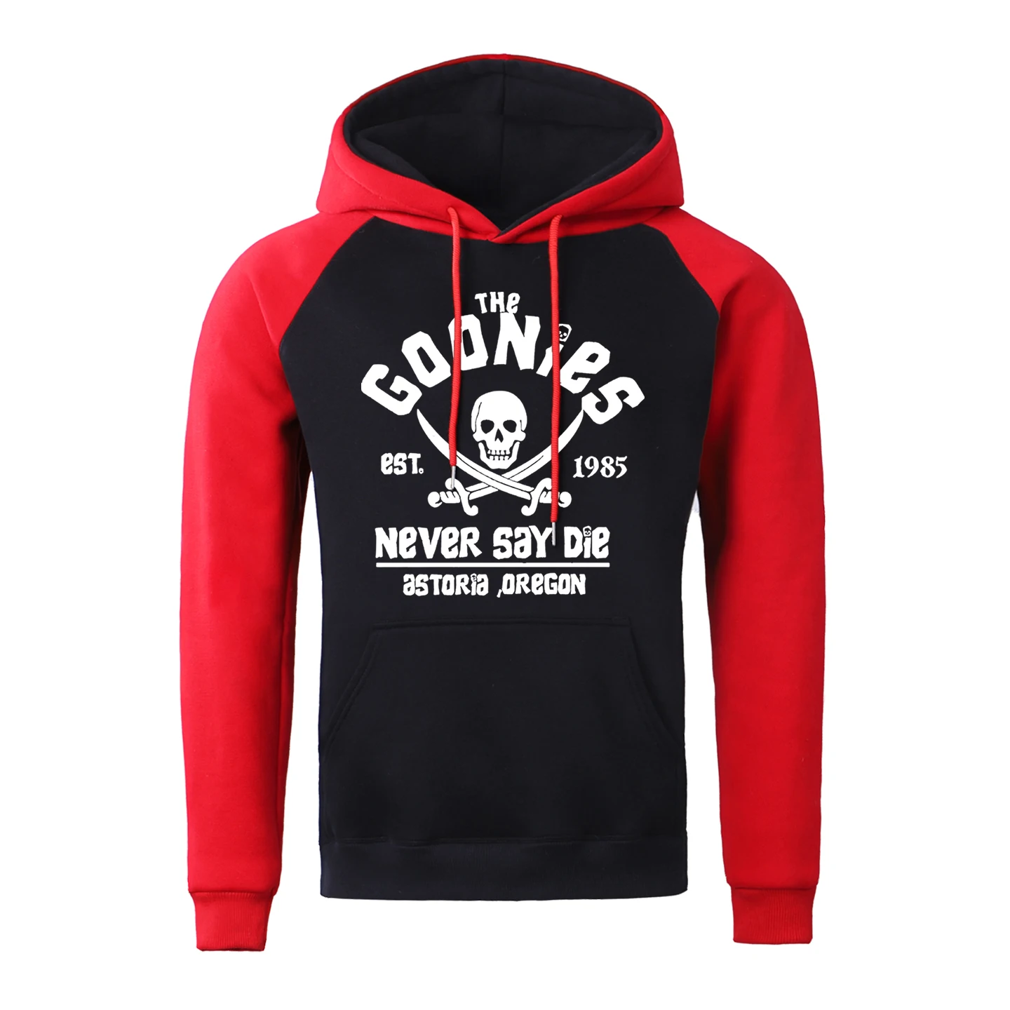 The Goonies Est 1985 Never Say Die Man Hoodie Fashion Soft O-Neck Raglan Sweatshirts Autumn Crewneck Streetwear Fleece Hoodies