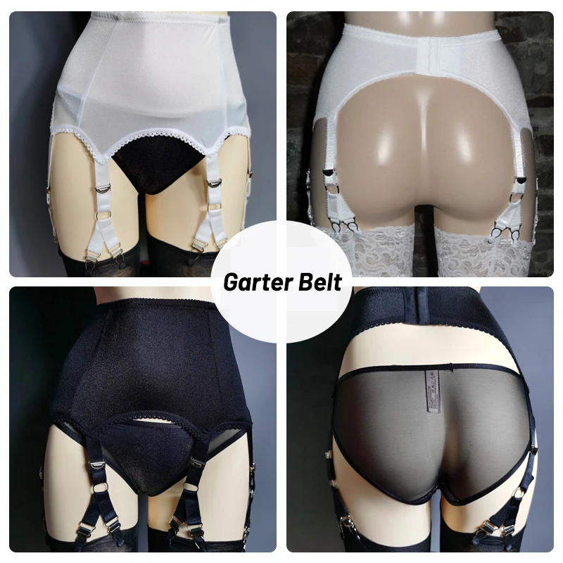 Women Sexy Garters Belt High Waist Mesh Suspender Sexy Garter Belt For Stockings Lady Elastic Suspender Night Club Bondage Belt