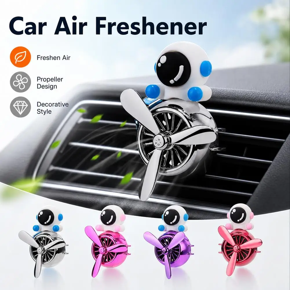 Car Air Outlet Astronaut Perfume Clip Rotating Aromatherapy Diffuser Fresh Decoration For Vehicle Interior