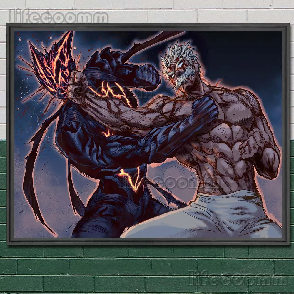 Hero Hunter Garou One Punch Superman Animation Art Poster And Prints Home Decor The Strongest Villain Wall Art Canvas Painting