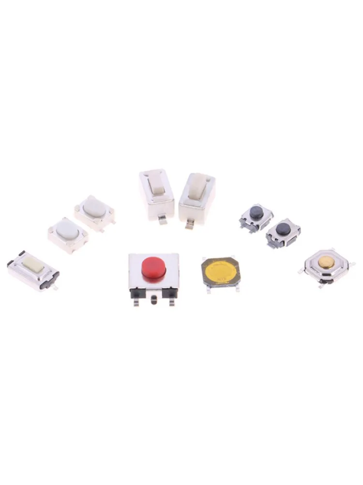 100/250pcs 10 Types Durable Car Remote Control Tablet Tactile Push Button Switch Car Keys Button Touch Microswitch
