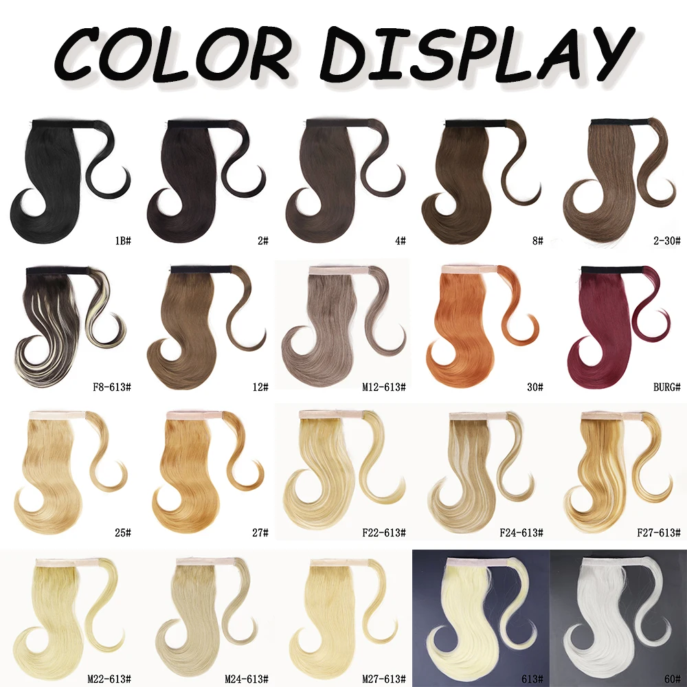 Synthetic Bounce Wrap Around Ponytail Clip In Hair 45cm Straight Hairpiece Short Heat Resistant Hair Extensions For Women