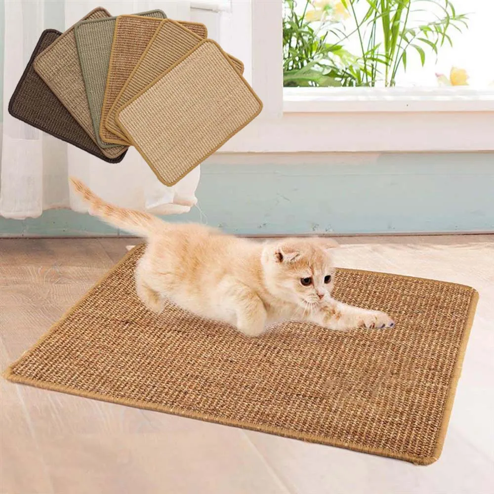 Sisal Cat Scratcher Board Kitten Scratching Post Mat Toys Pad Litter Mat Pet Accessories