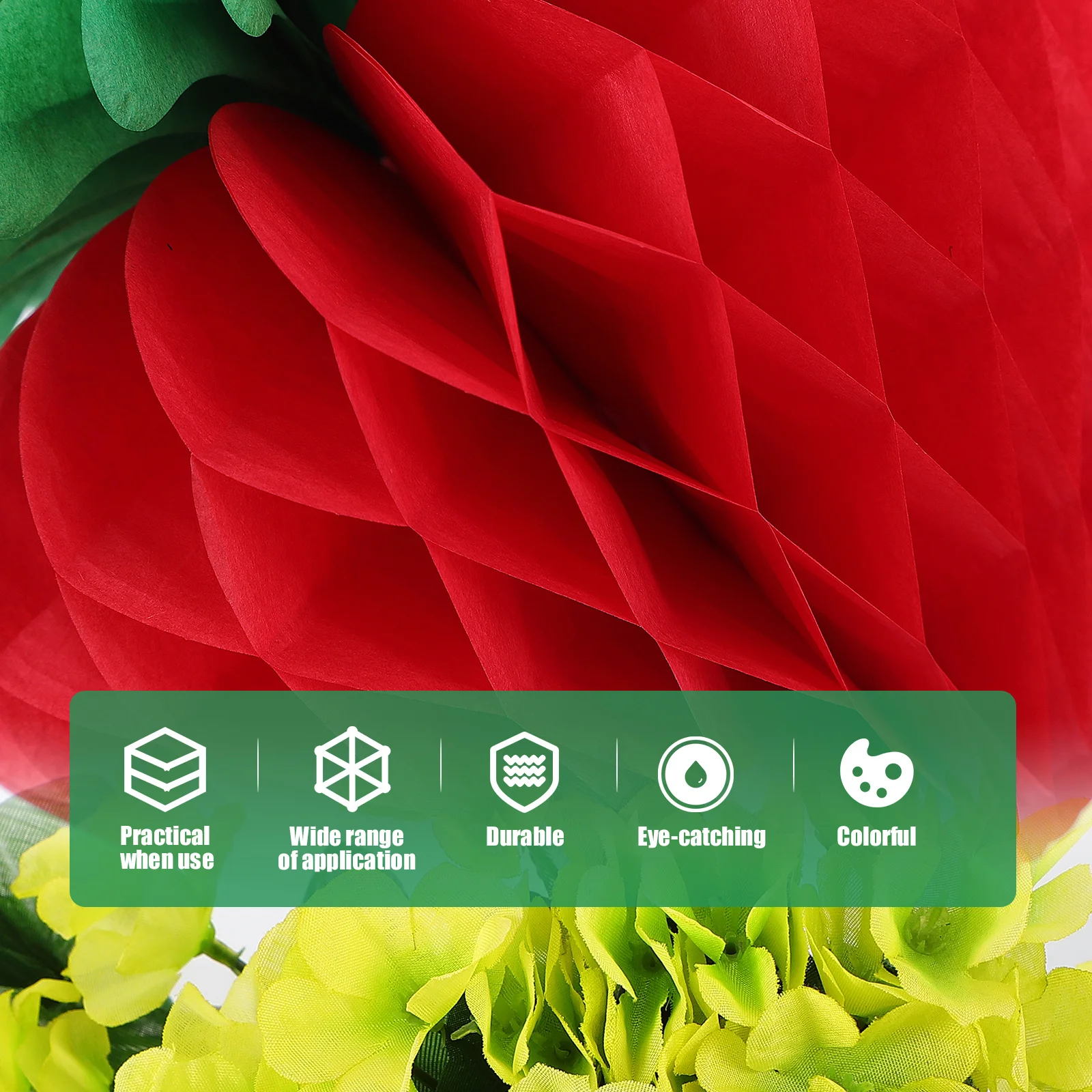 

10Pcs Honeycomb Strawberry Paper Balls Hanging Decor Party Decorations Party Supplies Colorful Pendant Props Layout Adornments