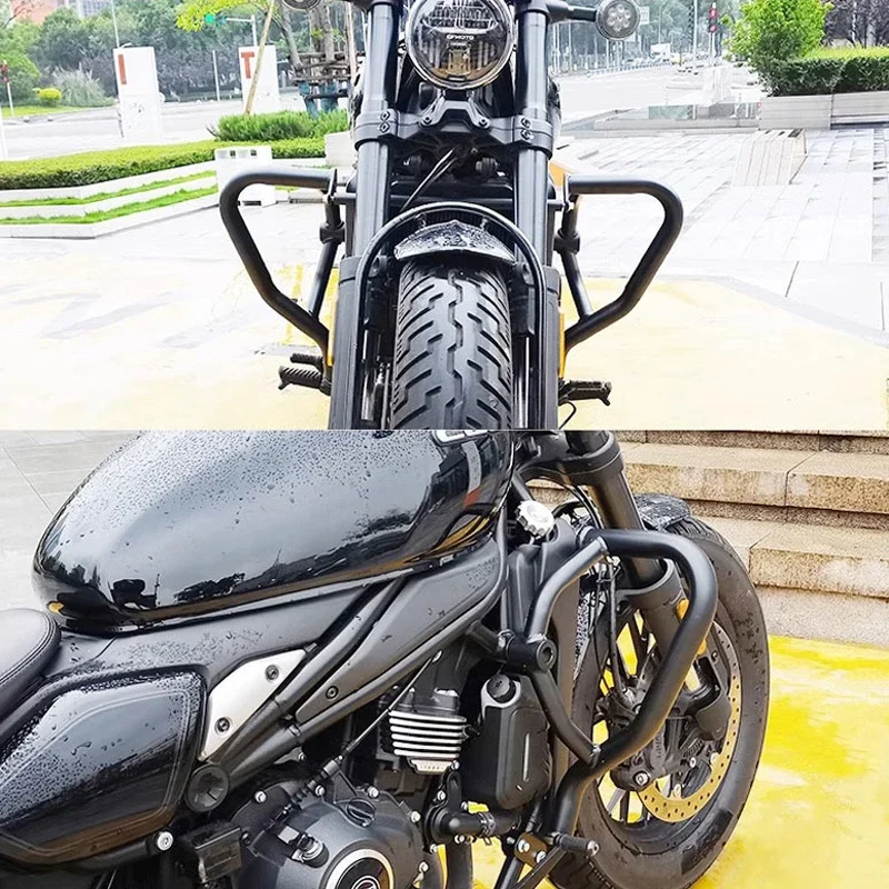 450CLC Black Motorcycle Accessories Highway Engine Crash Bars Anti-Fall Frame Protection Bumper Kit For CFMOTO CLC450 CLC 450