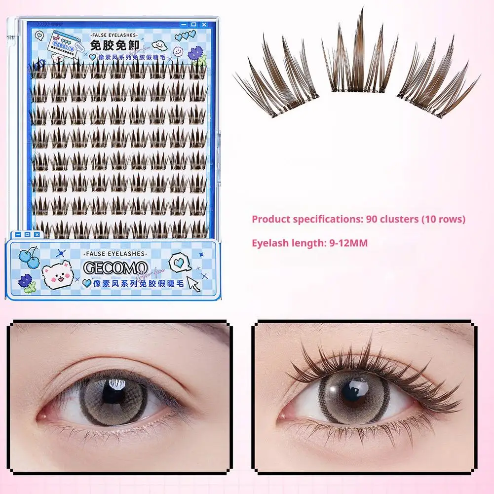 Grote capaciteit Lijmvrije Valse Wimpers DIY Segment Lash Manga Look Natuurlijke Clusters Extension Make Wimpers Tool Q0A6